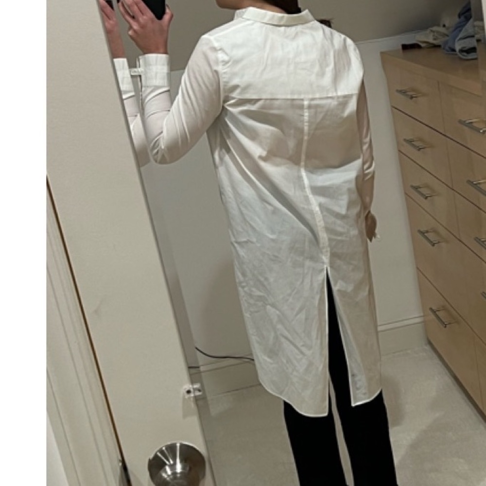 White High Low Button Down - image 4